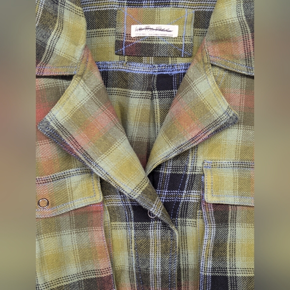 Free People Izzie Multicolor Plaid Button Down Shirt - Picture 6 of 8